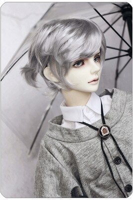 BJD – belles tresses de cheveux bouclés pour hommes, imitation délicate mohair, taille 1/31/41/61/8: silver / 1-3 size8-9in
