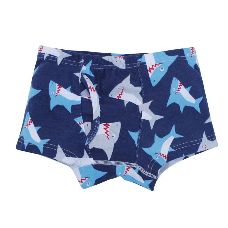 3 st bomullspojkar kalsonger barn tecknat djurtryck bekväma trosor boxershorts shorts toddler barn underbyxor 111