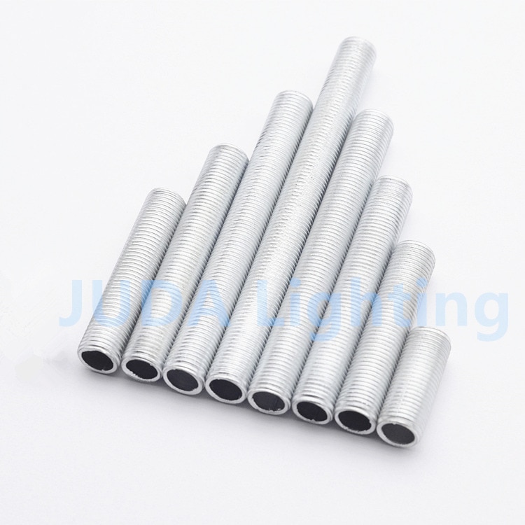 Lampvoet verbindingsbuis 100mm metrisch  m10 tand holle schroefbuis verzinkt platte buis lamphouder adapter verlichtingsaccessoires