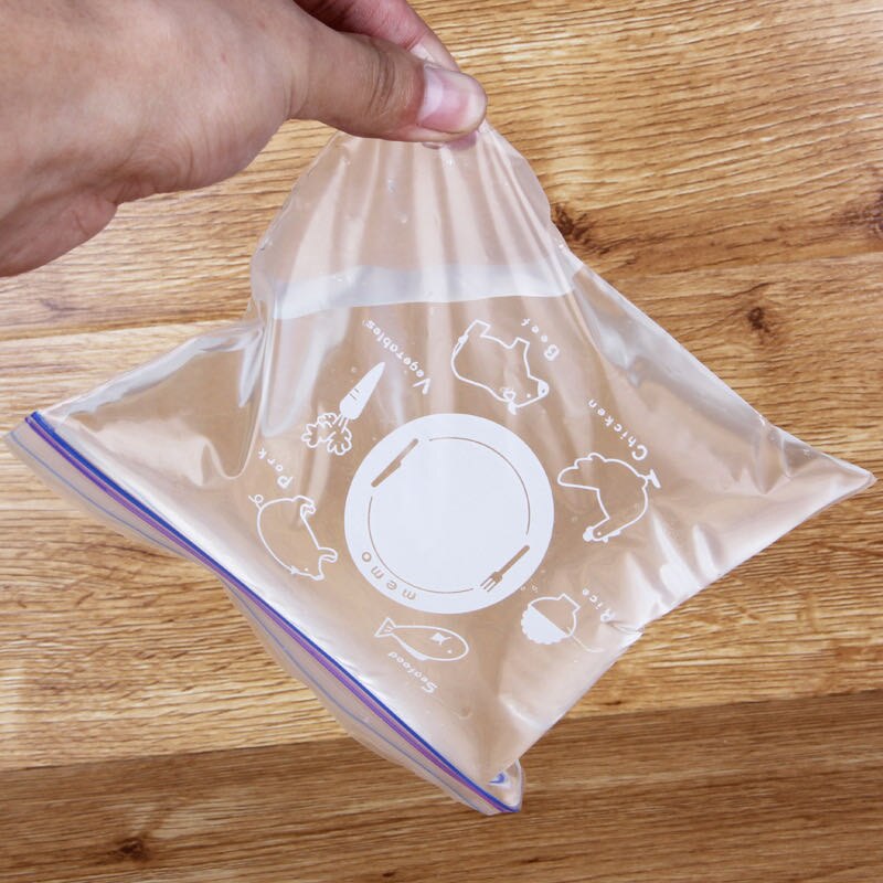 PE Food Fresh Bags Fridge Food Storage Containers Refrigerator Bag Kitchen Fresh Keeping Wrap Ziplock