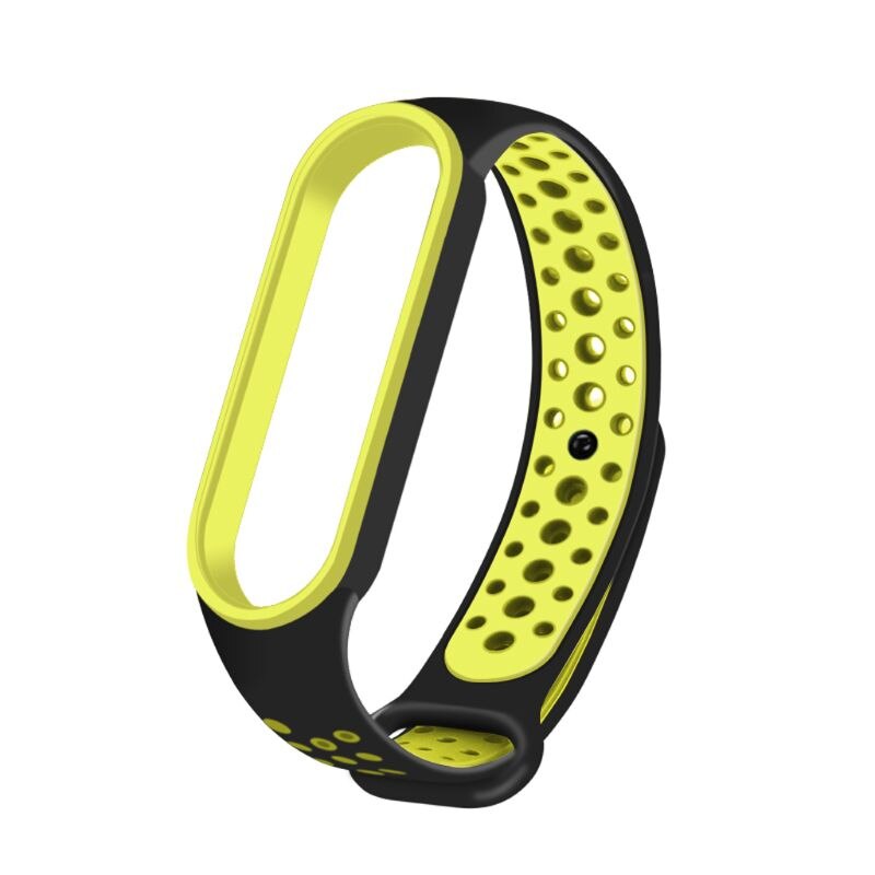 Vervangende zachte siliconen polsband met driekleurige horlogeband voor de xi-aomi mi band 5 slimme armband: C