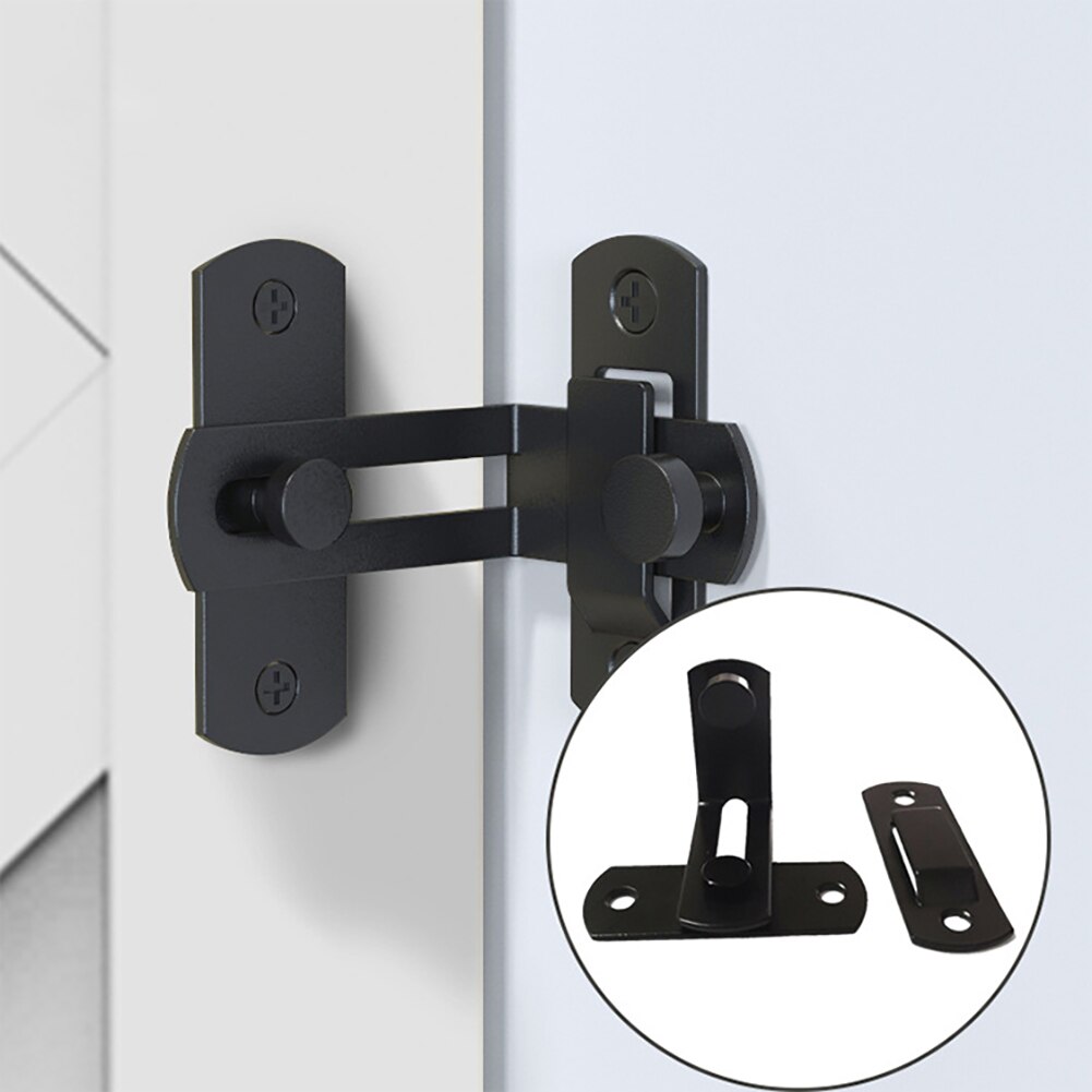 Barn Door Cast Steel Hook Latch Lock Decoration Right Angle Sliding Door Buckle
