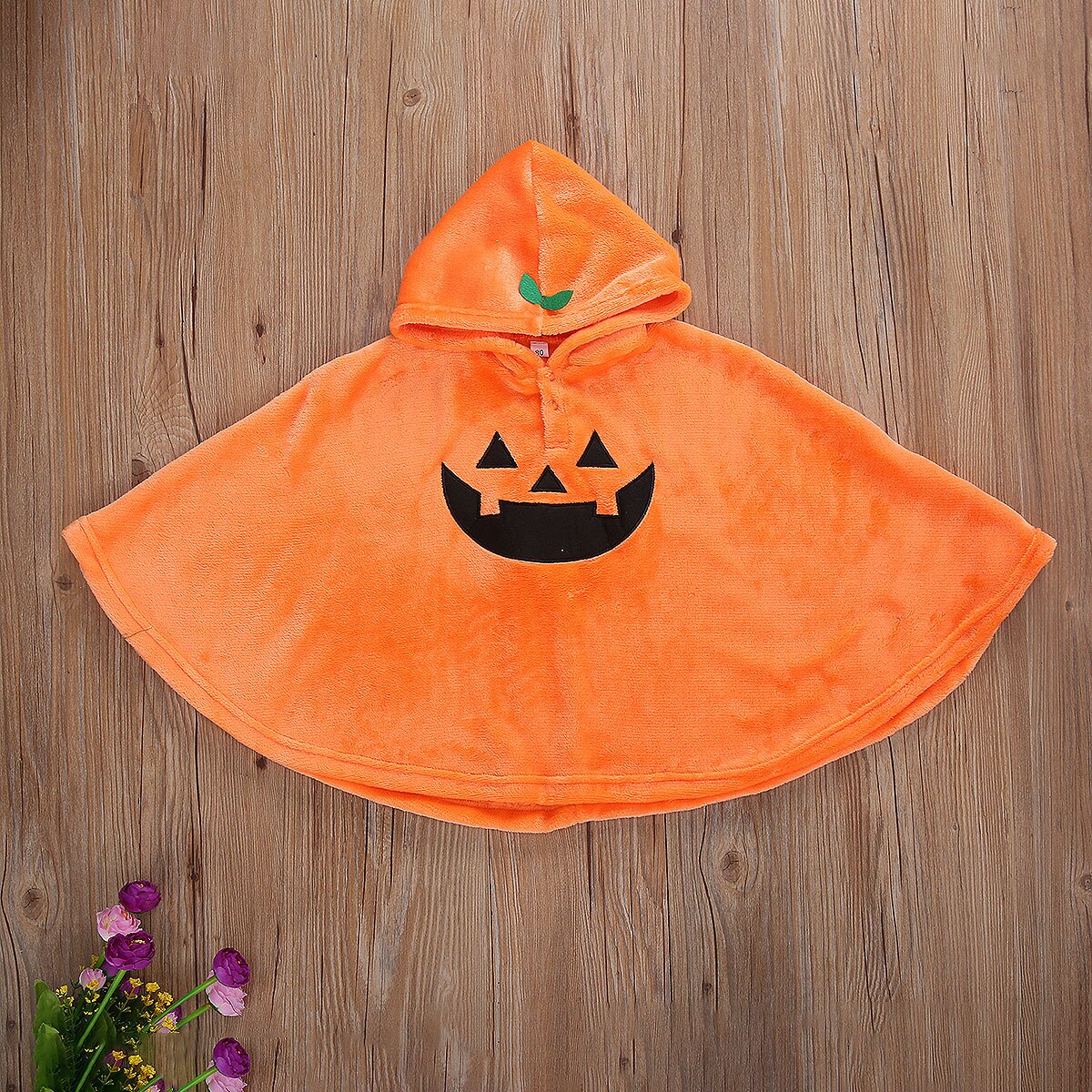 Infant Kids Baby Girls Boys Halloween Costume Toddler Baby Funny Ghosts Pattern Hooded Fleece Cloak Cape Coat