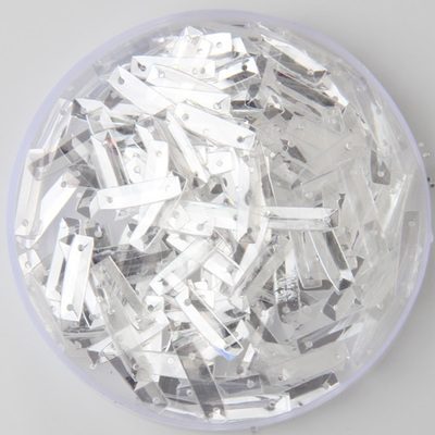 2000 Stks/partij 3X14Mm Rechthoek Cup Losse Pailletten Voor Schoenen &amp; Cap &amp; Kleding Naaien Decoratie Materialen/bruiloft Beauty Accessoires: White Crystal