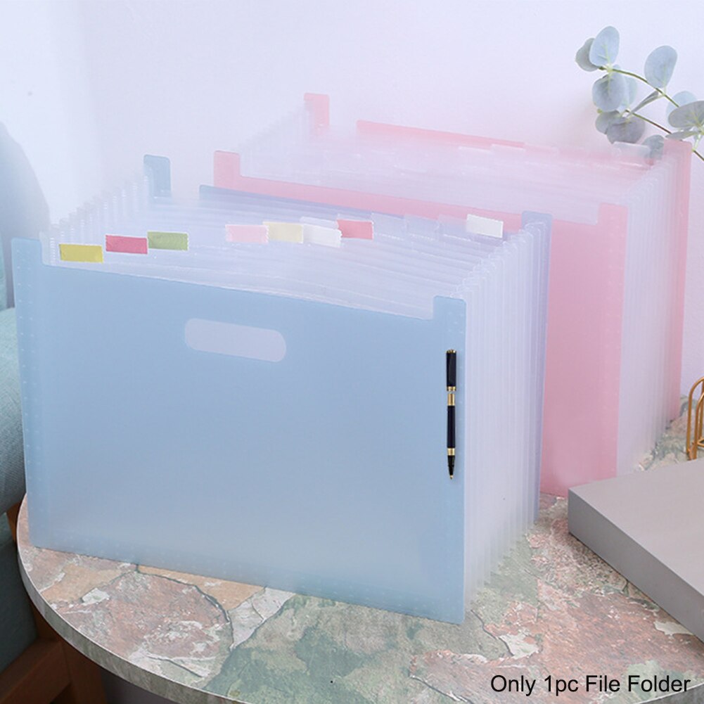 School With Lables Study Portable 13 Pockets Document Organizer File Folder Expanding A4 Rainbow Classification Business Office