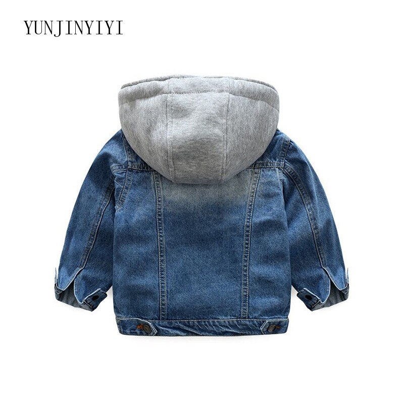 kinderen denim jas jongen jas kleding mode kinderen vest kinderen jas denim hooded shirt