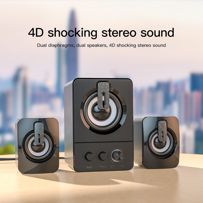 Usb Bedrade Computer Speakers Pc 4D Stereo Sound Surround Luidspreker Voor Laptop Desktop Bluetooth Speaker Multimedia Luidspreker