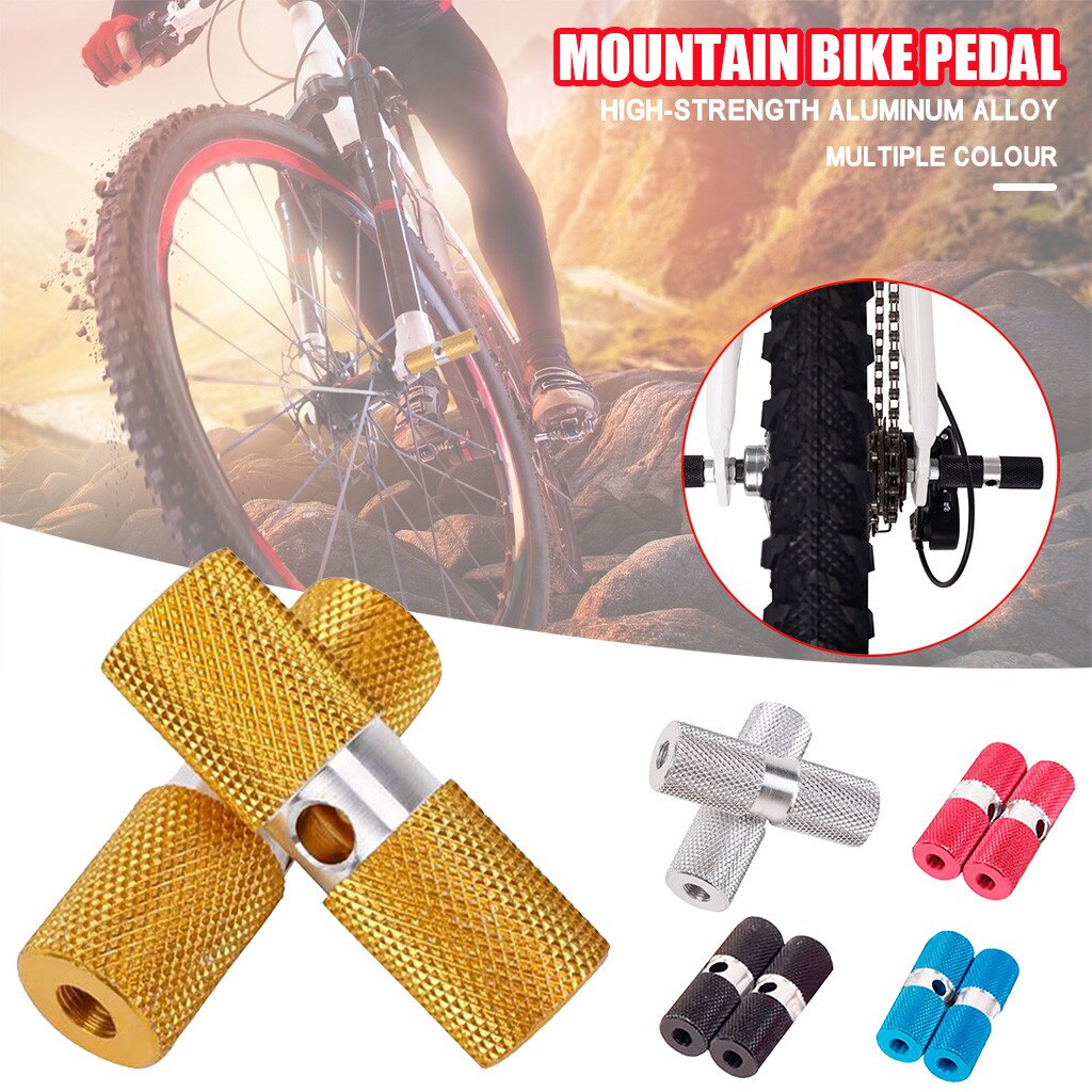 2 uds de aleación de aluminio de ciclismo bicicleta pedales bicicleta eje de pedales pie resto clavijas Anti-deslizamiento trasero pies pedales para BMX de montaña en STOCK