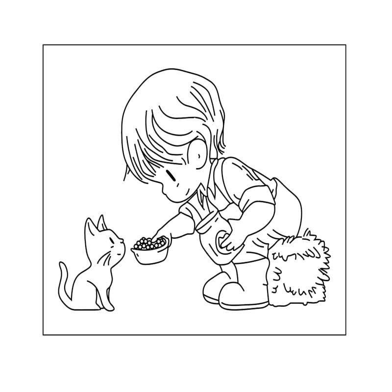 Handsome boy and cat Transparent Clear Silicone Stamp Seal for DIY scrapbooking photo album Decorative clear stamp
