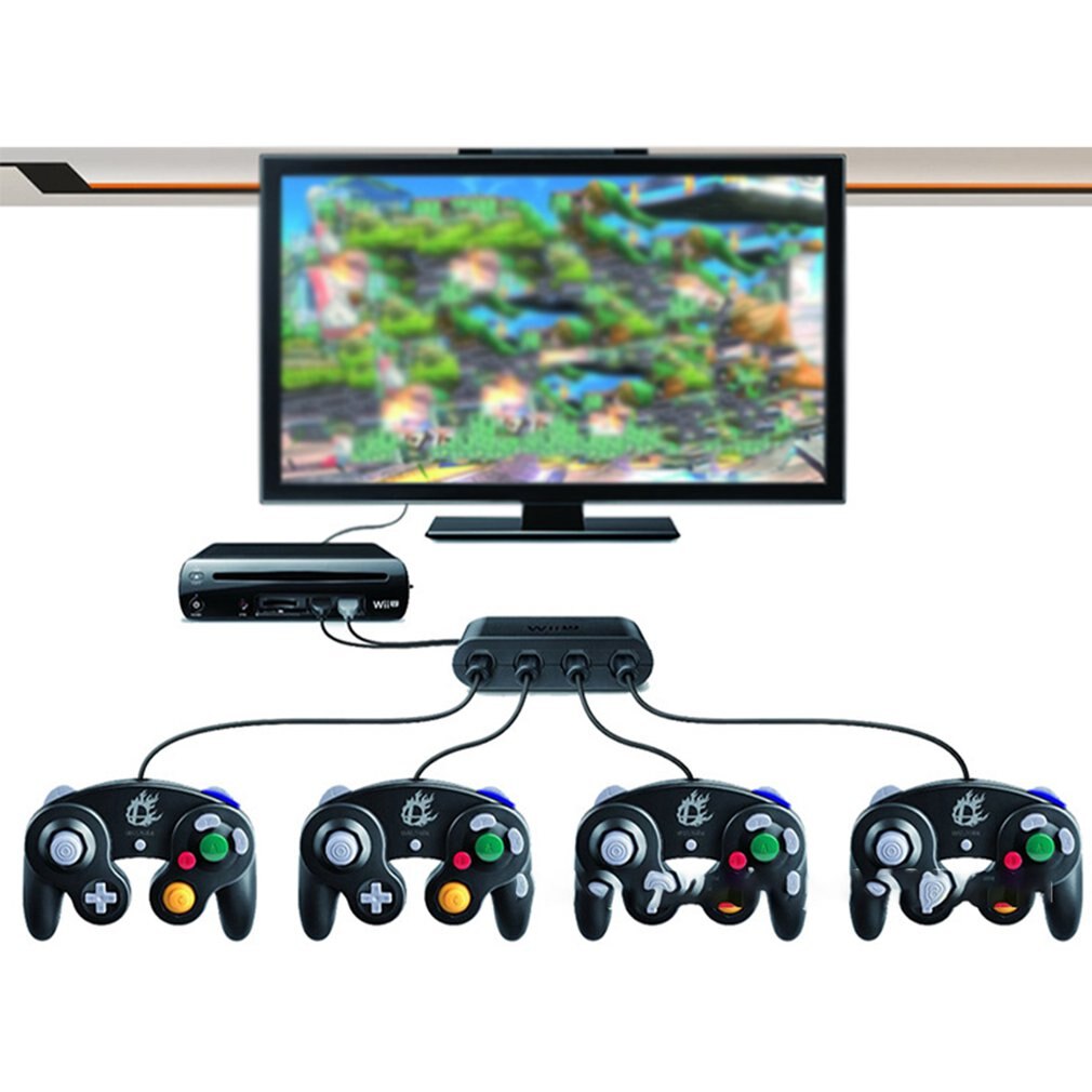Gamecube Controller Adapter Gamecube NGC Controller Adapter for Wii U/Nintend Switch and PC USB