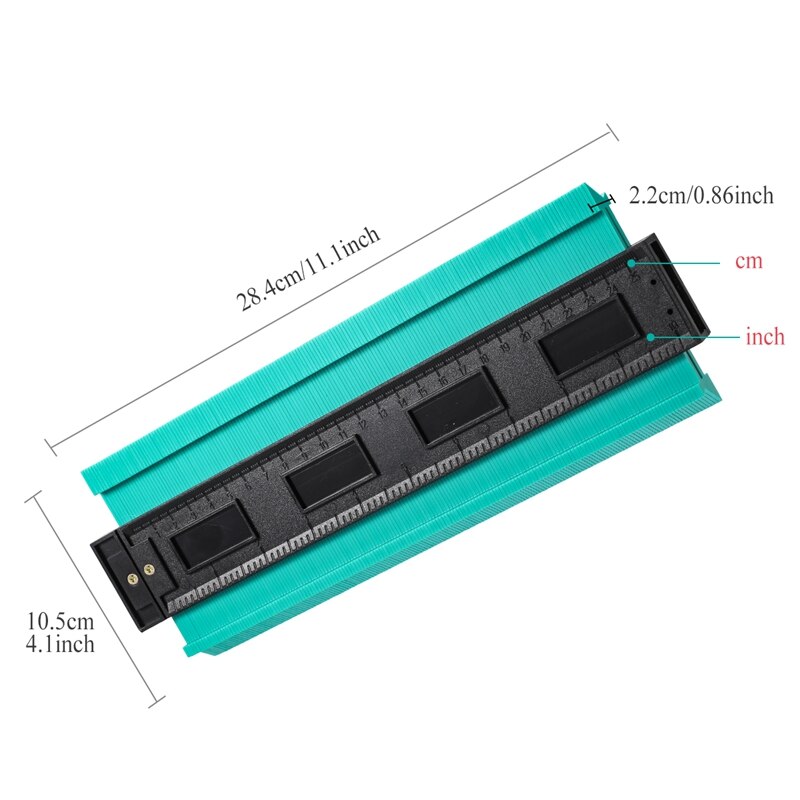 12/14/25/50 Cm Contour Gauge Profiel Kopie Contour Meters Plastic Standaard Hout Markering Tool Betegelen laminaat Tegels: 4