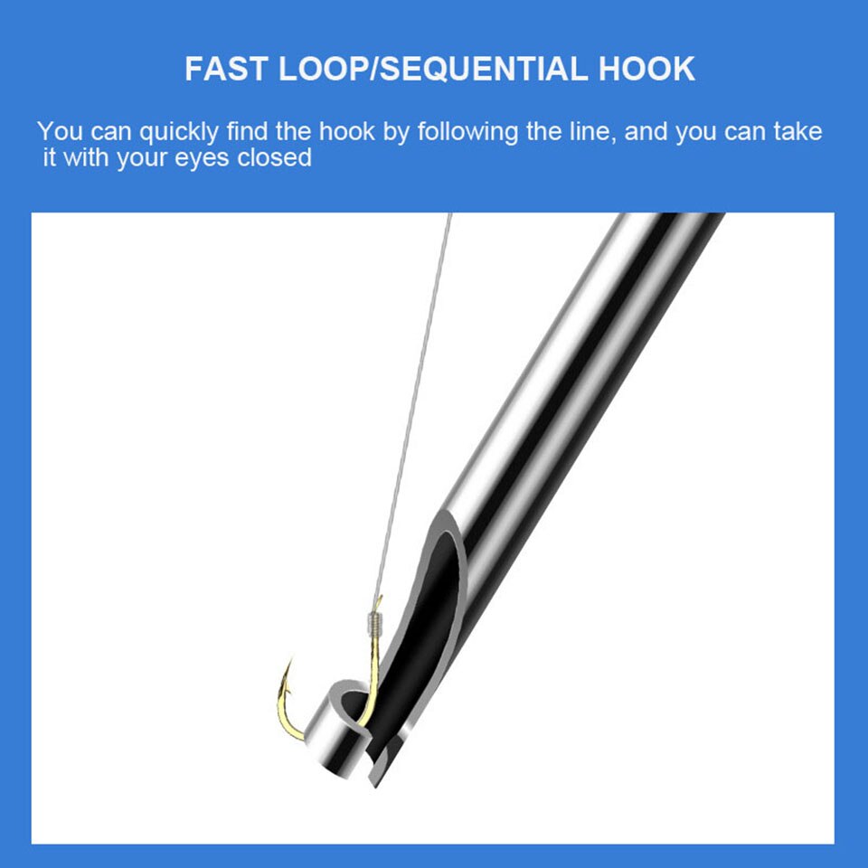 WALK FISH Fishing Hook Remover Stainless Steel Safety Decoupler Extractor Fishhook Disgorger with Aluminum Handle Fishing Tackle