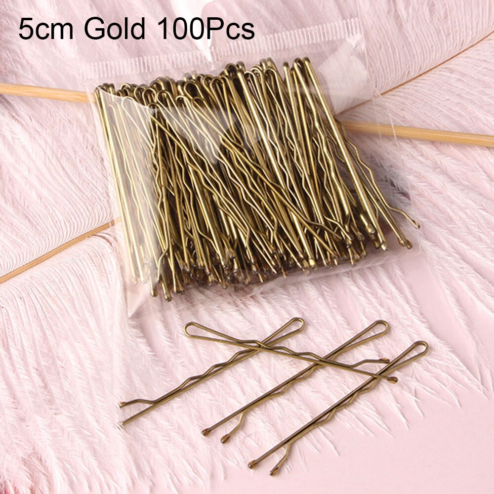 100PCS Women Hair Clip Metal Hairpin Bobby Pins Hairstyle Styling Tool Hairgrip Barrette Hair Clips for Women Hair Accessories: Silver