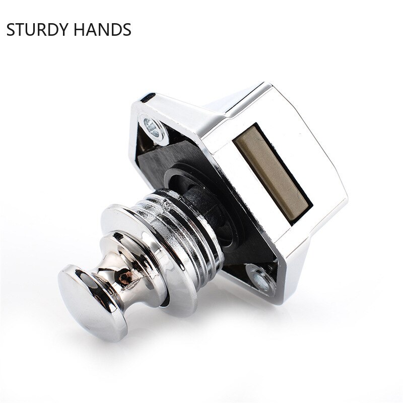 Zinc Alloy Push Button Latch for Cabinet Bedroom Dressing Table Drawer Keyless Handle Locks Home Renovation Hardware Supplies