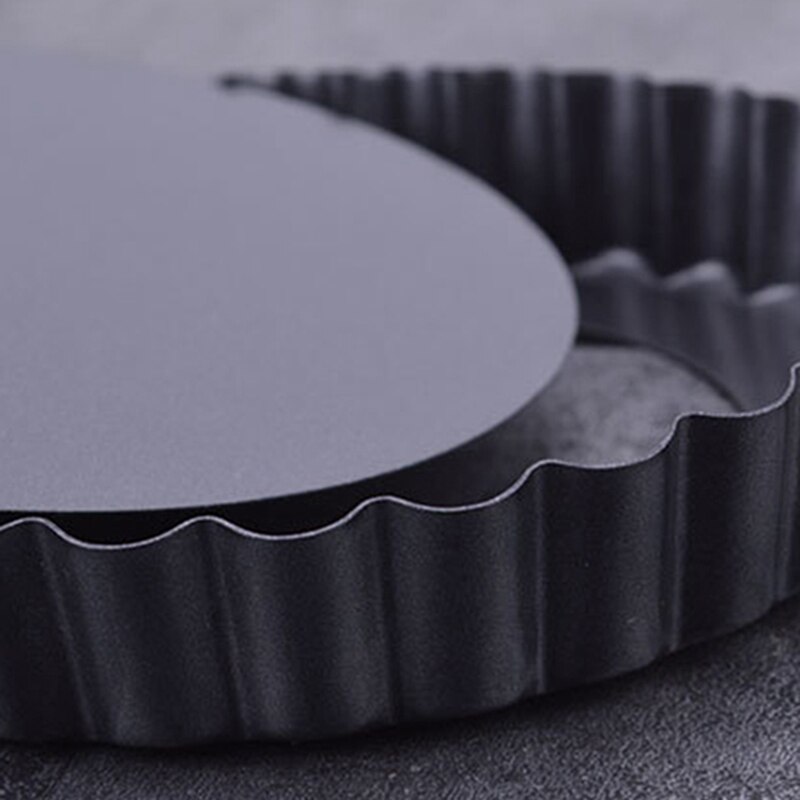 3PCS Non-Stick Removable Loose Bottom Quiche Tart Pan Round Pie Pizza Pan With Removable Base