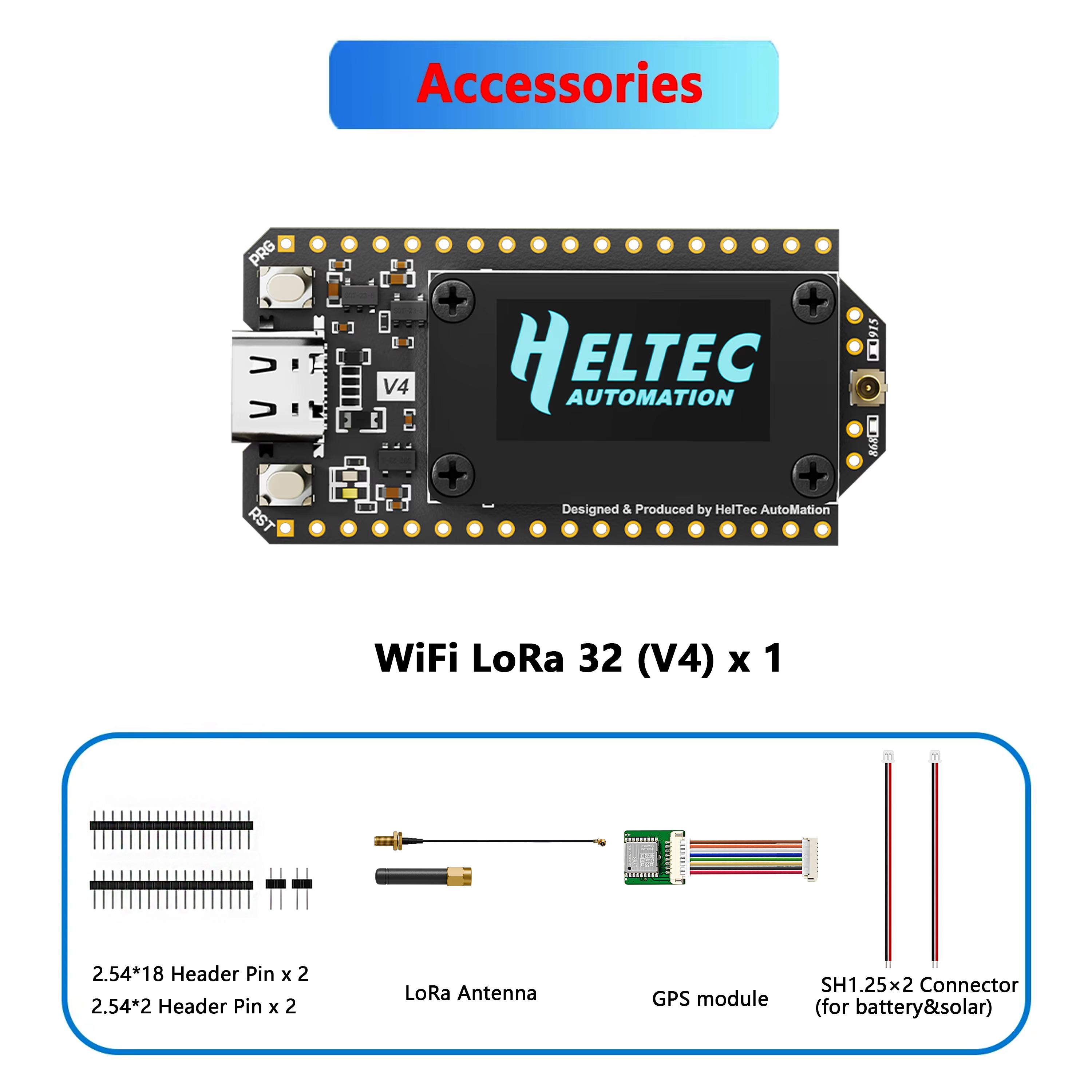 Aktualisierung wlan lora 32(v4)  esp 32 s 3+sx1262 ble lora-knoten, meshtastic- und lorawan-kompatibel , 28 dbm sendeleistung: Weiß