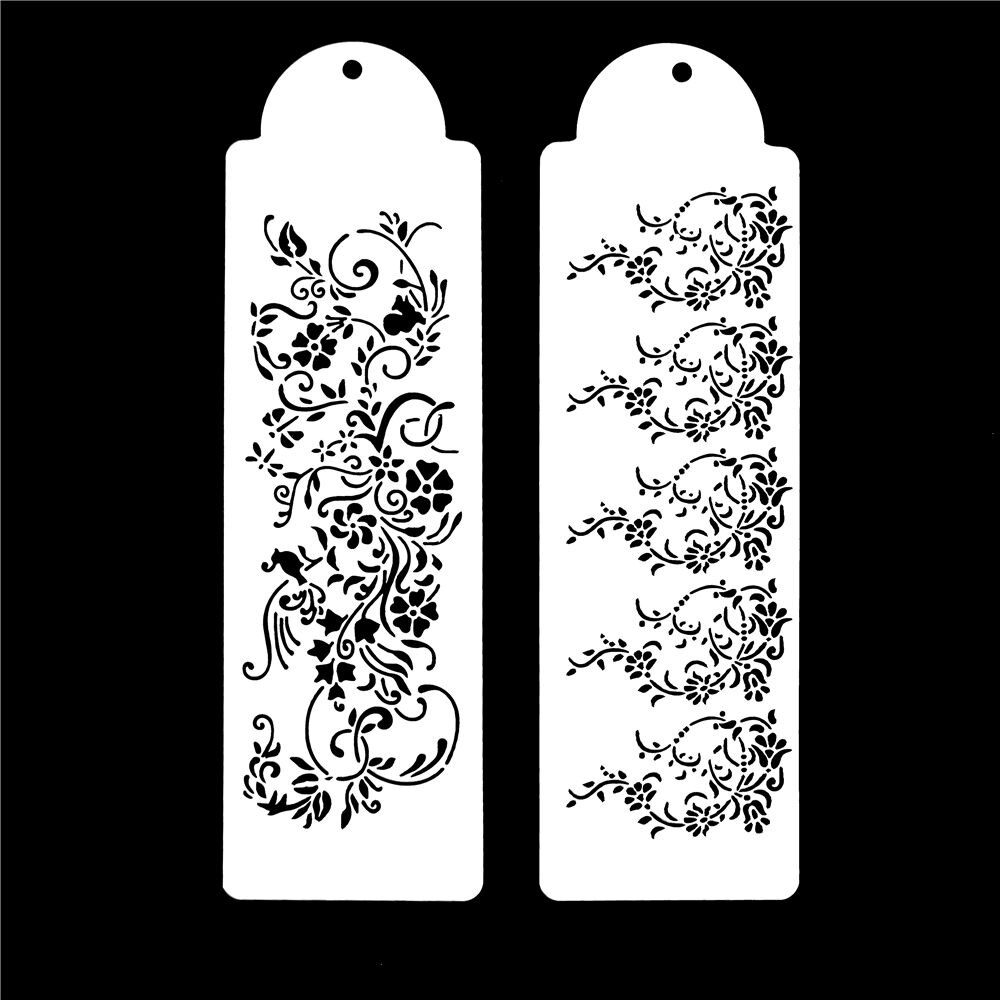 2 stuks/set plastic taartsjablonen bruidstaartdecoratie suikerzeef diy taart maken bakgereedschap koffiesjablonen bakkerijgereedschap
