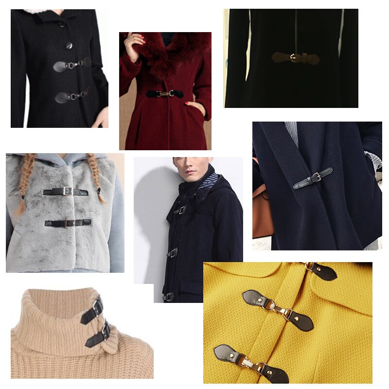Accessoires de couture en cuir et corne | 10 pièces, boutons à bascule avec boucle métallique, Trench Duffle, manteau de décoration, attache, fournitures de travaux, manuels 12.5c