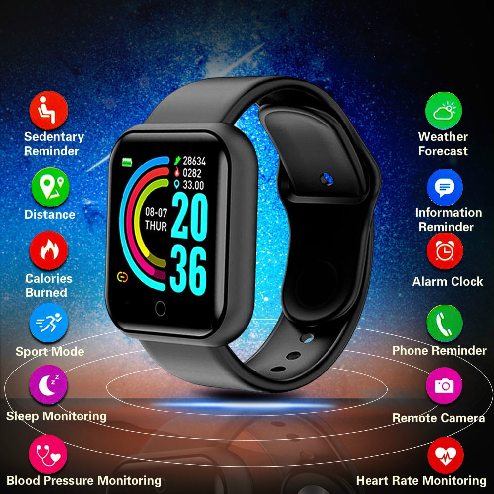 Bluetooth Smart Uhr Männer Frauen Sport Wasserdichte Smartwatch Fitness Herzfrequenz Blutdruck Monitor Armband