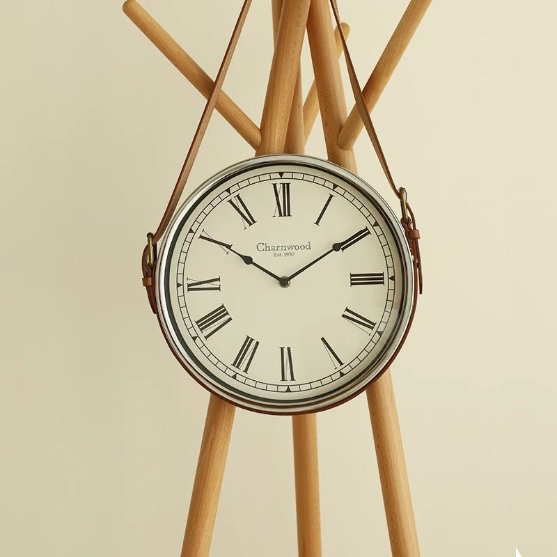 Wandklok Modern Home Decoratie Accessoires Creatieve Riem Wandklokken Rose Gold Metal Digitale Horloges: 8 / 25cm