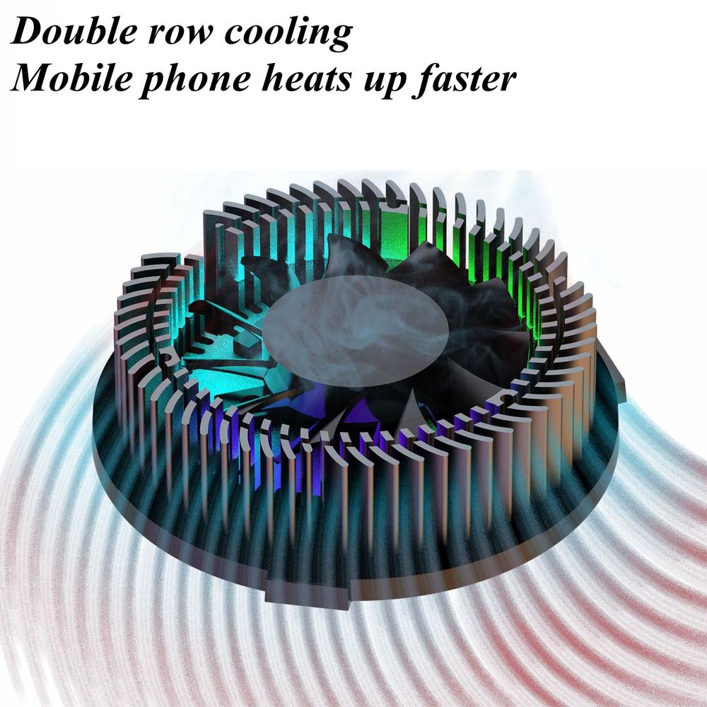 X12 uniwersalny telefon komórkowy wentylator chłodzący szybkie chłodzenie wyciszenie RGB fajne światło gra Cooler telefon Radiator Radiator dla inteligentnego telefonu