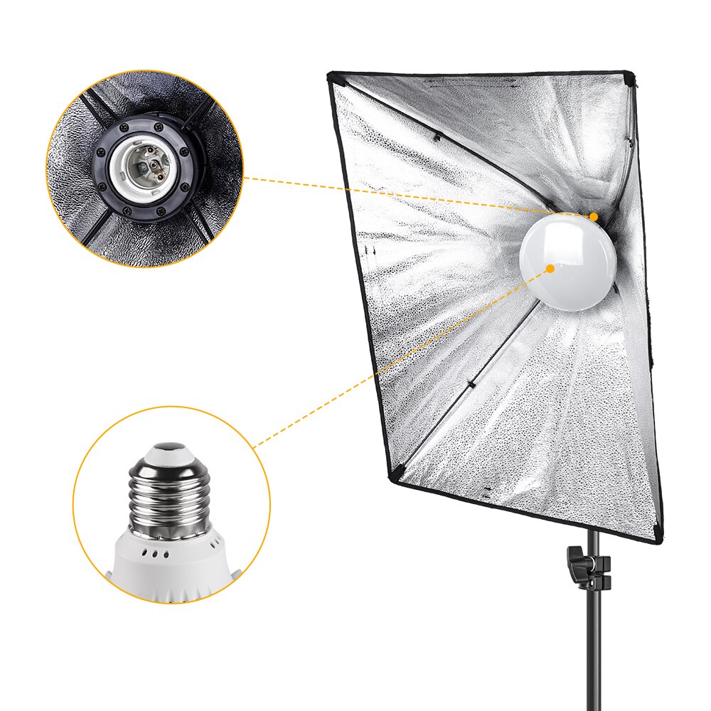 70W E27 Basis Helle Fotografie Tageslicht Lampe Fluoreszierende Kontinuierliche Beleuchtung Runde Lampe Für Softbox Fotografische Foto Schießen
