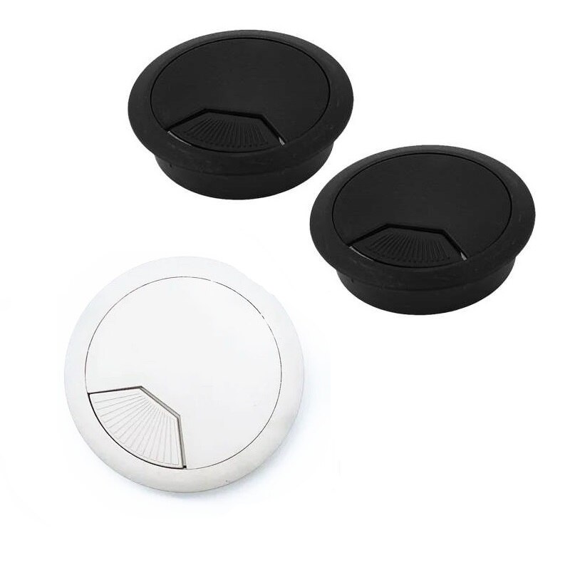10 st / parti 60mm 53mm 50mm datorer skrivbord genomföring bord kabel kabel utloppsport yta trådhål lock