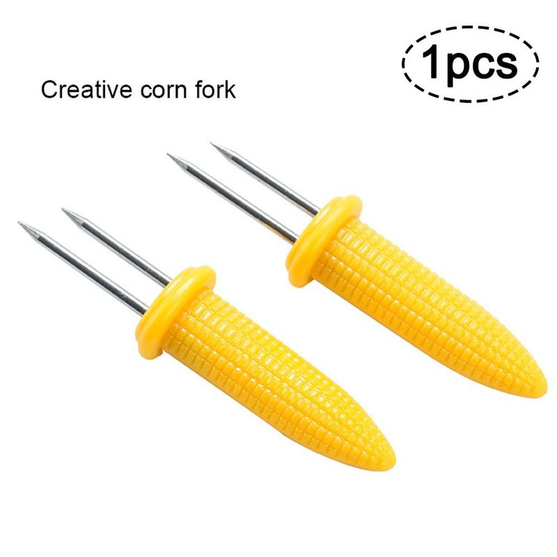 Stainless steel corn needle barbecue fork barbecue tool outdoor kitchen tool fruit fork O9J4