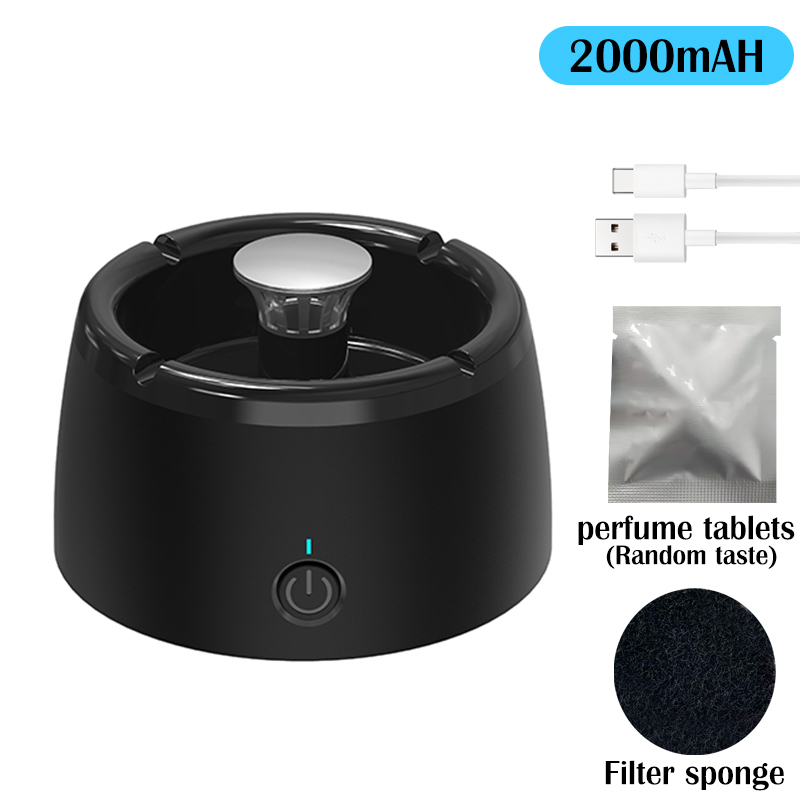 Aschenbecher mit Luft reinigung USB-Aufladung Rauch automatische Entfernung Aschenbecher Rauch abscheider Luft reiniger Aschenbecher für zu Hause: Grün