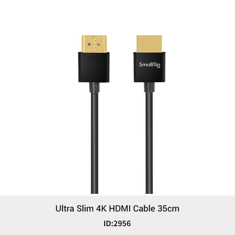 SmallRig Ultra Slim 4K 60HZ 2,0 Kabel 33/55cm für DSLR/ monitor/drahtlose video sender & empfänger 2956/2957: Black