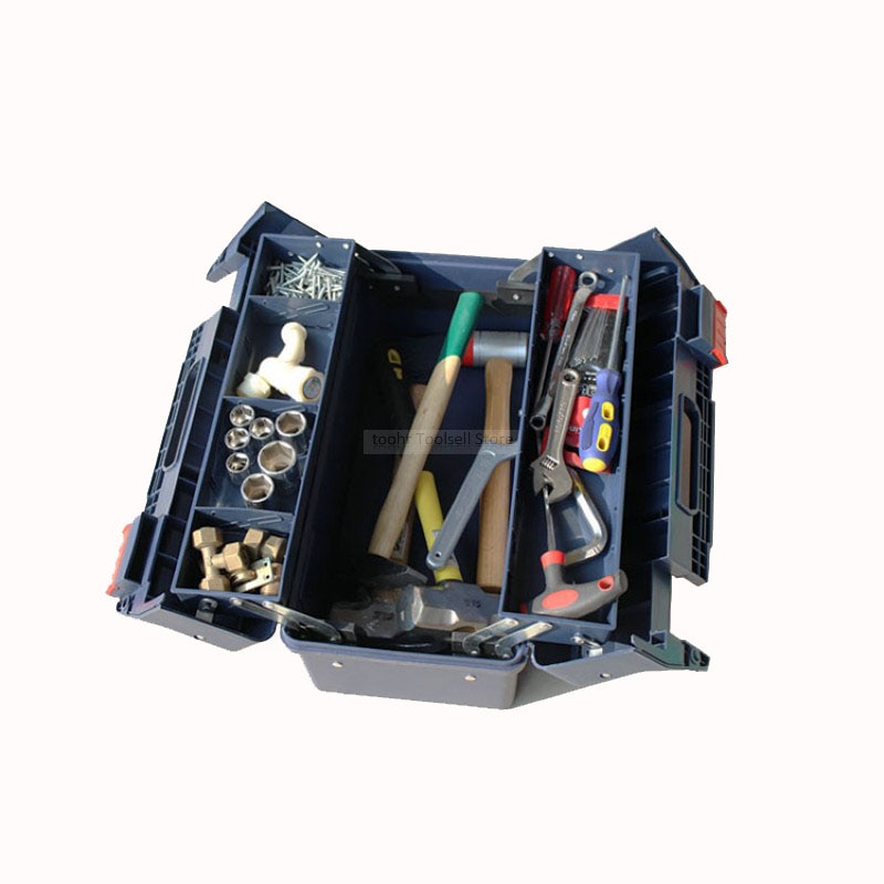 Hardware Toolbox Double layer Storage case Home Multi-function Car Repair Box Tool Container Case Large Plastic Tool Box