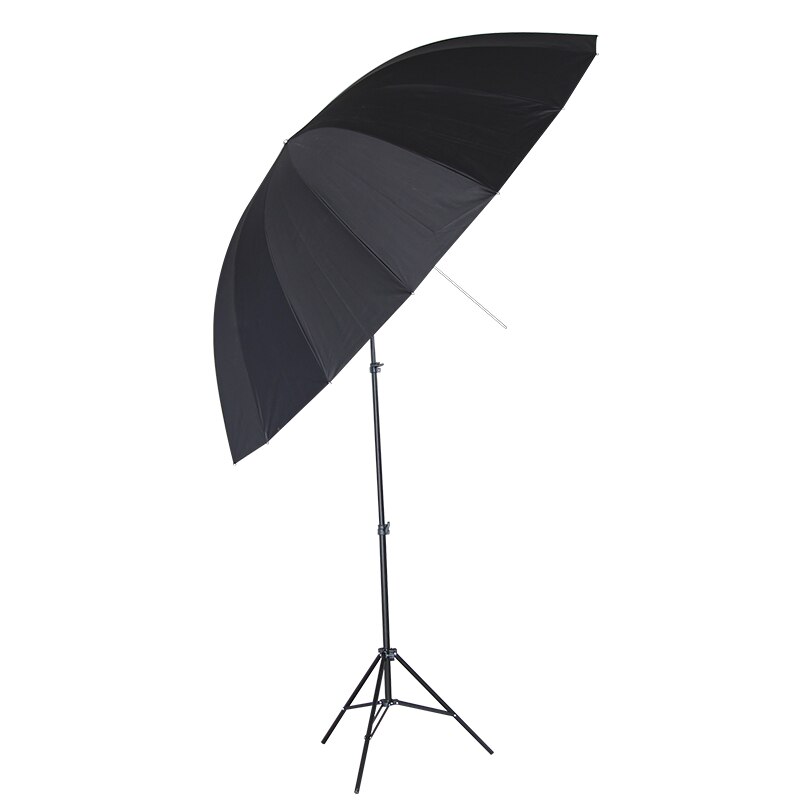 60 inch 152.4cm Black silver Reflective Umbrella Studio Lighting Light Umbrella with Large Diffuser Cover