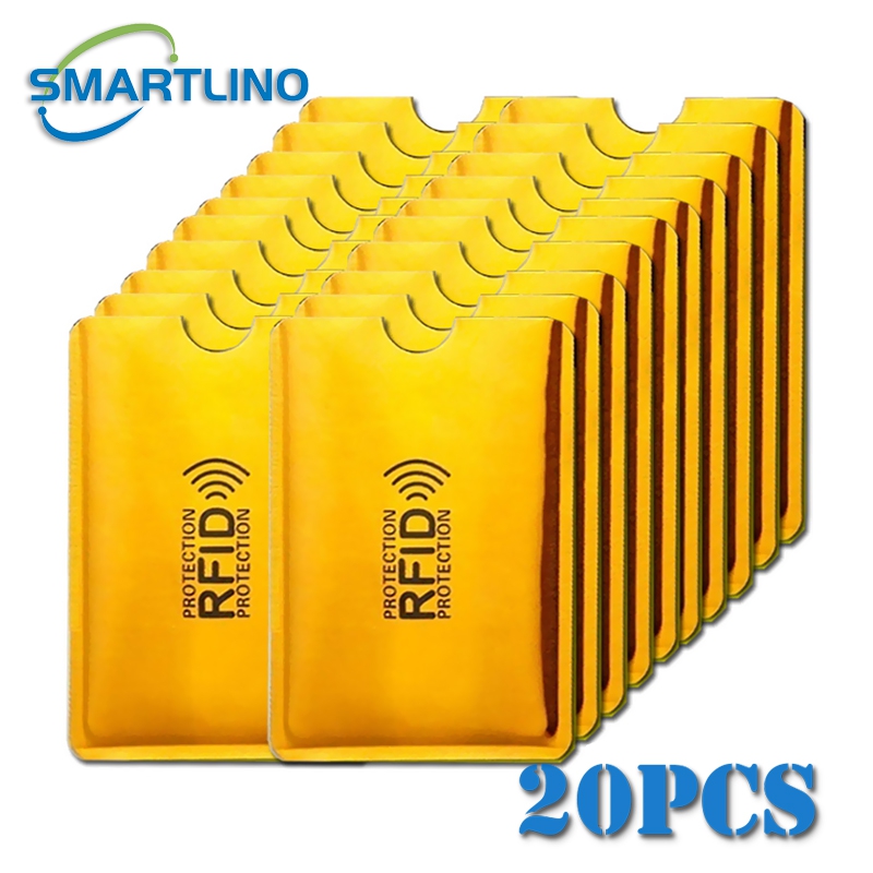 5/10/20 Stuks Anti Diefstal Bank Creditcard Protector Nfc Rfid Blokkeren Kaarthouder Portemonnee Cover aluminiumfolie Id Visitekaartje Case: Lemon yellow