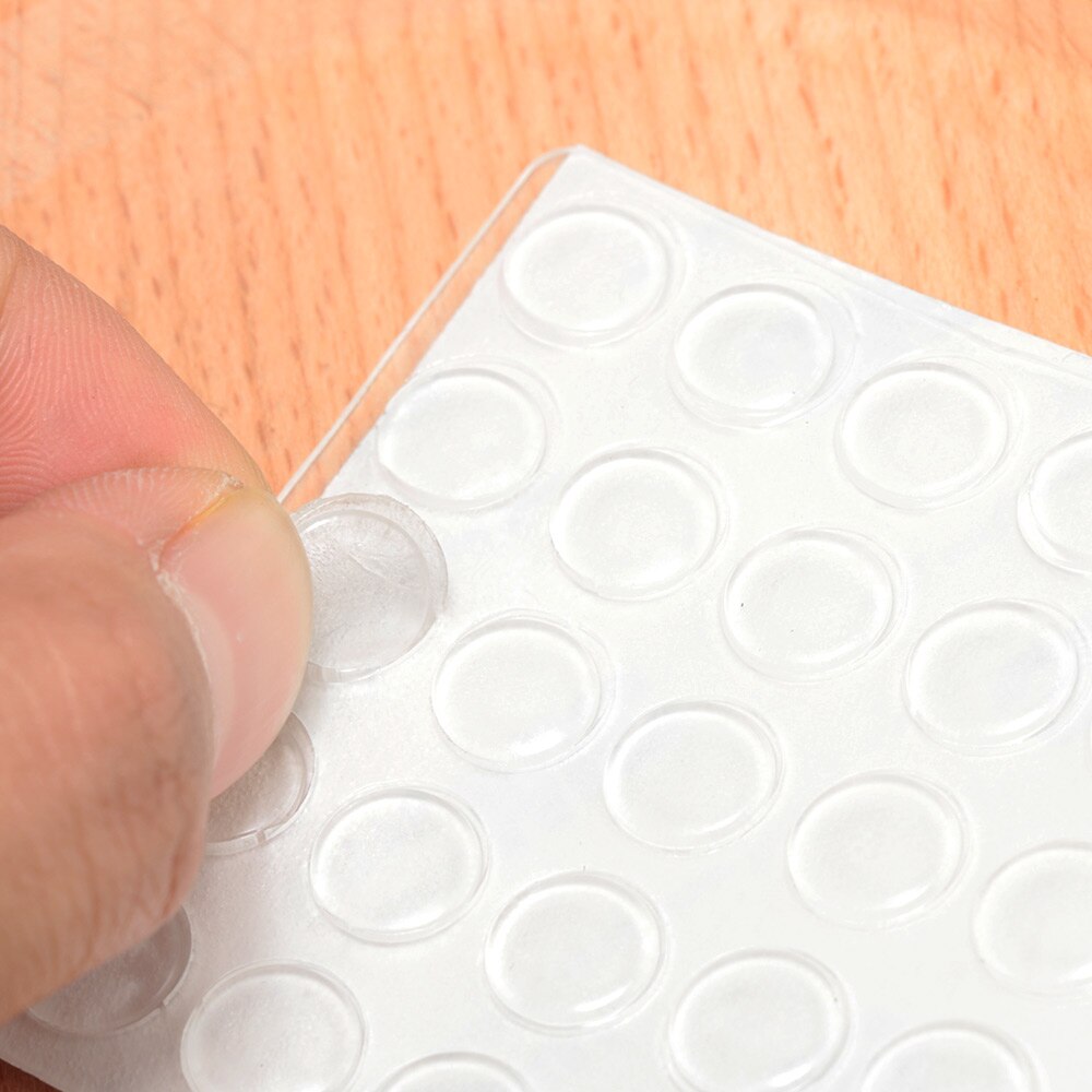 50 stk dørstopper silikongummi kjøkken 2mm tykkelses skap selvklebende stoppdemper buffer pad møbler maskinvare