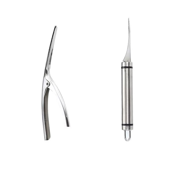 Garnalen Deveiner Tool Garnalen Dunschiller Garnalen Draad Mes Pad Vis Kreeft Schoner Schillen Garnalen Buitenste Shell Deveins: Ivoor