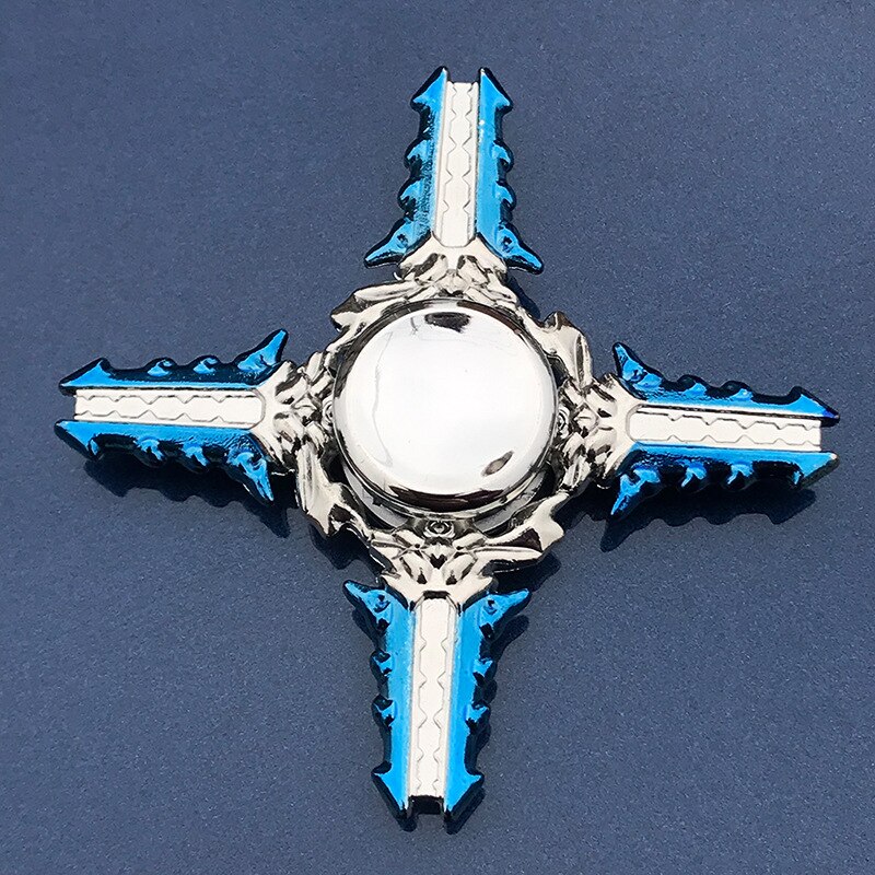 Zink-legierung Fidget Spinner Metall Tri Zappeln Hand Spinner Finger Fokus Spielzeug Glatte Galvanisieren Hybrid Lager Spielzeug Für Kinder: 3