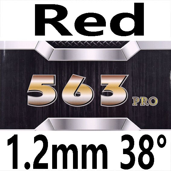 729 amistad 563 PRO (563 Provincia, especial de Pips-out) Ataque de goma de tenis de mesa con esponja de Ping Pong: RED 1.2MM H38