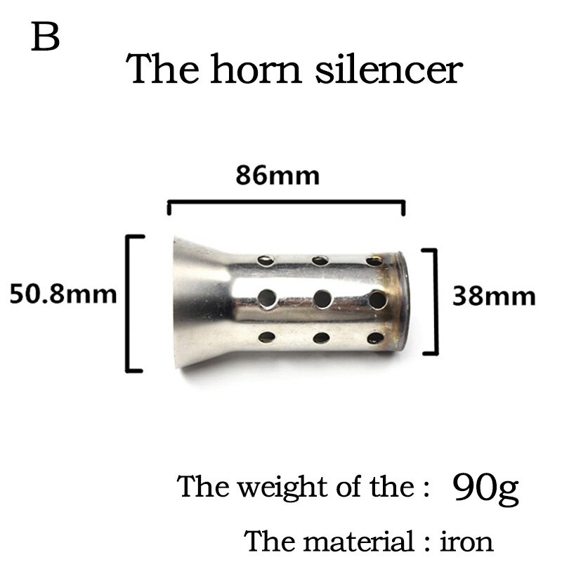For 51mm 60mm Inlet Exhaust Muffler DB Killer Removable Silencer Baffle Reduce Noise Sound Eliminator Universal: B