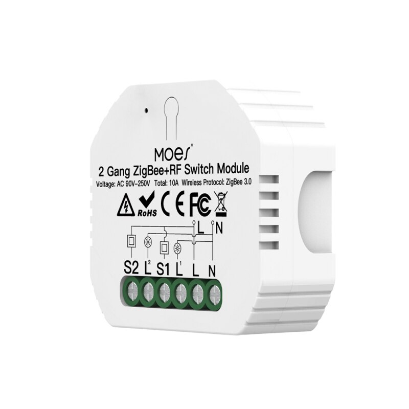 Tuya ZigBee 3.0 Smart Light Switch Relay Module 1/2 Gang Smart Home Automation Modules For Alexa Google Home Yandex Alice