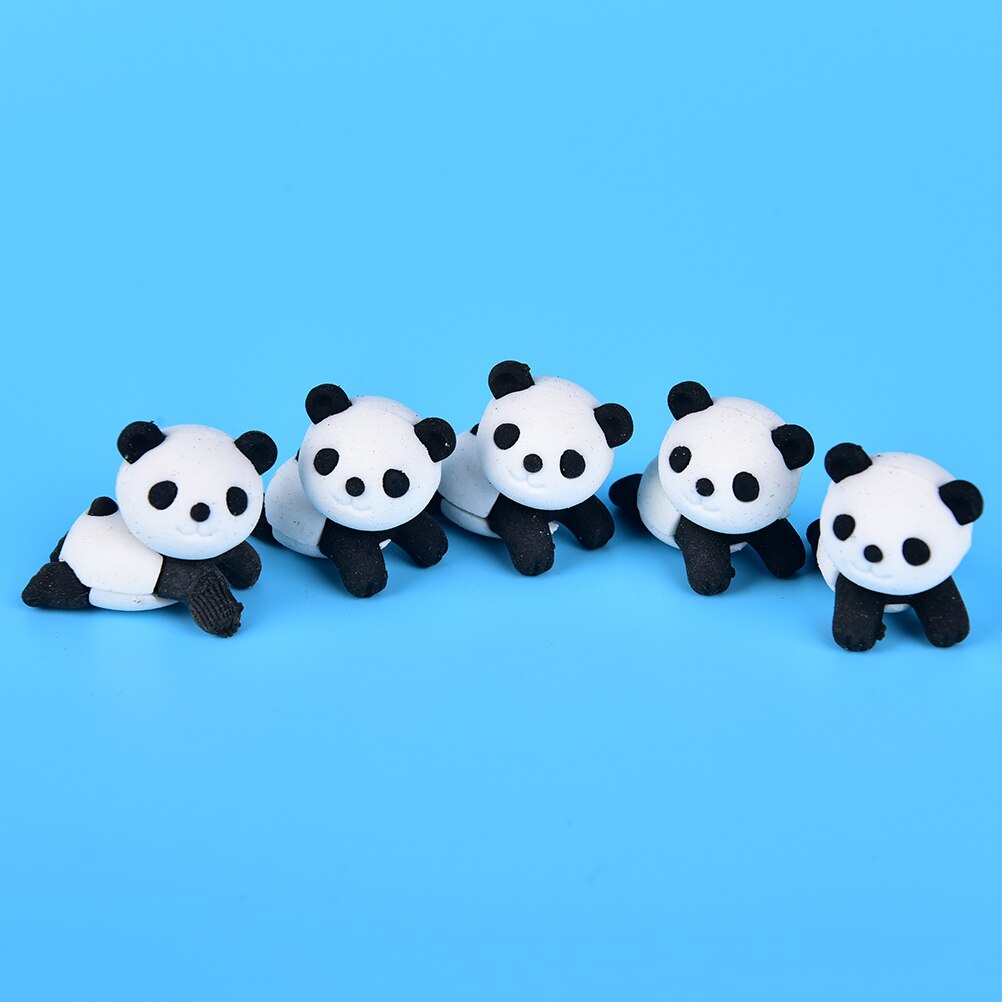 Goma de borrar bonita y creativa con de panda kawaii, material de papelería, material escolar, para niñas, juguetes para niños de 3,3 cm * 3,9 cm 1 unidad