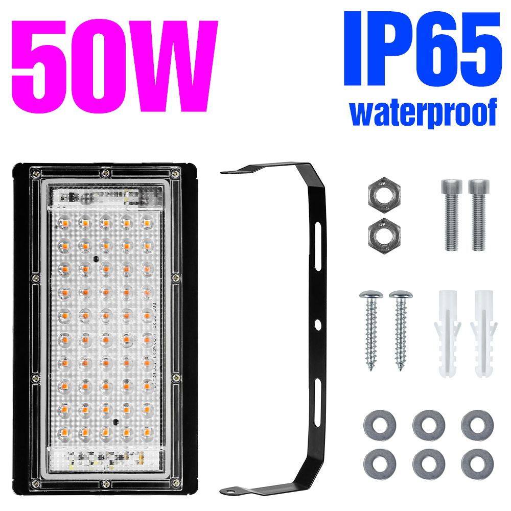 LED-Wachstumslicht, volles Spektrum, Gewächshauszelt, Wachstumsbox, Blumensamen, Gemüse, Hydrokultur-Anbau, Pflanzenlampe, 25 W, 50 W, 100 W, 200 W: Weiß / EU