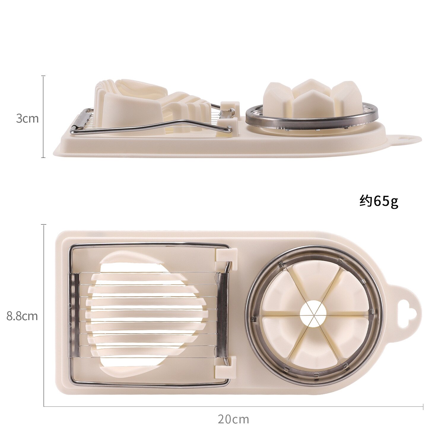 ZOSEIL 2in1 multifunktional rostfrei Stahl Ei Slicer Pro Kochen Eier Cutter Splitter Teiler Küche Spielereien Heimat Zubehör