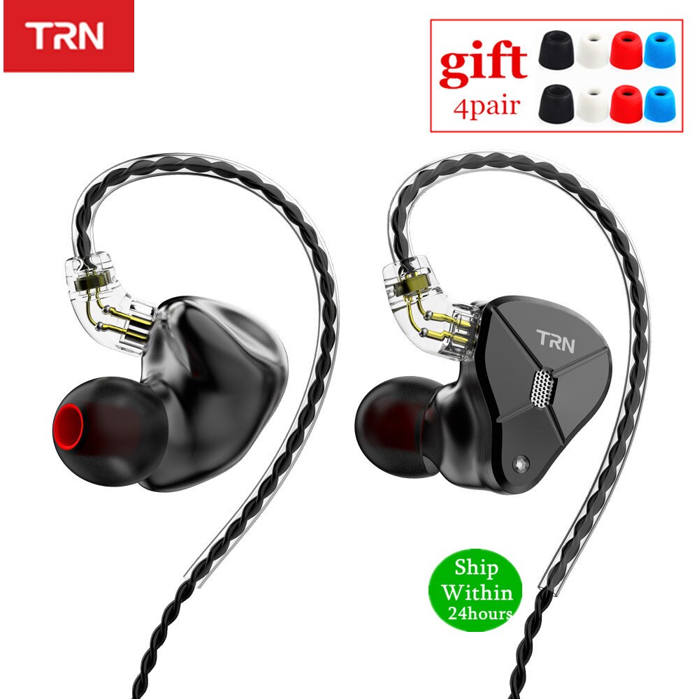 Trn BA5 5BA In Ear Oortelefoon Metalen Iem Hifi Monitor Running Sport Headset Stage Resolutie Afneembare 2Pin V90/Zsx/C12/AS10