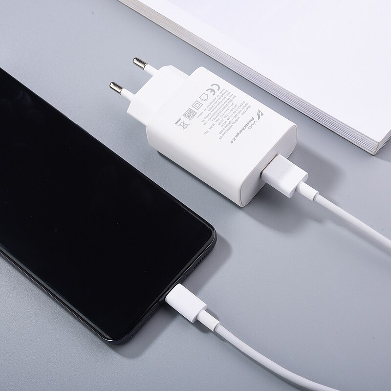 Original Vivo 33W Fast Charger EU Flash Charge 2.0 Wall Adapter For VIVO X30 X60 X27 Pro Y31S S10 S9 S8 S7 iQOO Neo 855 OPPO R17