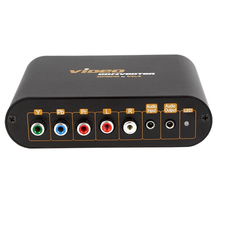 LKV7600 VGA ypbpr/component to VGA converter For PC Laptop to TV Ypbpr in to VGA out with power adapter