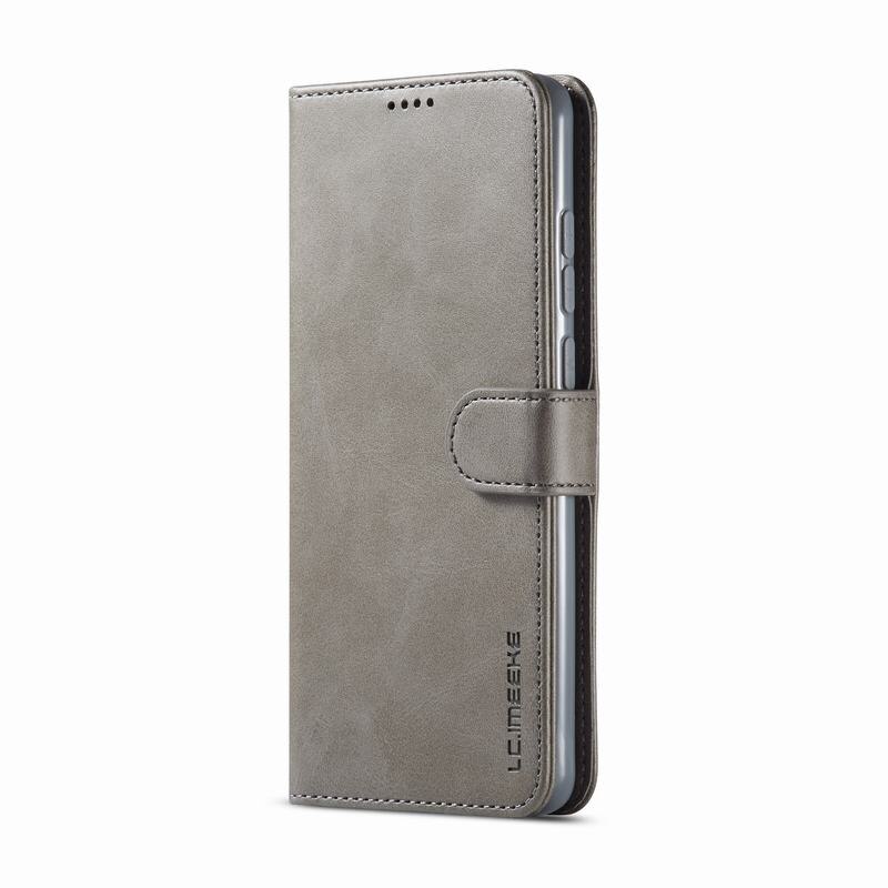 Leather Flip Case Voor Samsung Galaxy A52 5G Case Wallet Flip Boek Cover Voor Samsung Een 52 A52 Luxe magnetische Telefoon Tas Case Etui: Gray