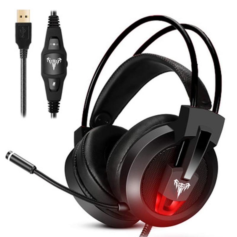 SUTAI V9 Game Headset 7.1 Sound Track Headset Computer Game Headset with a Long Microphone