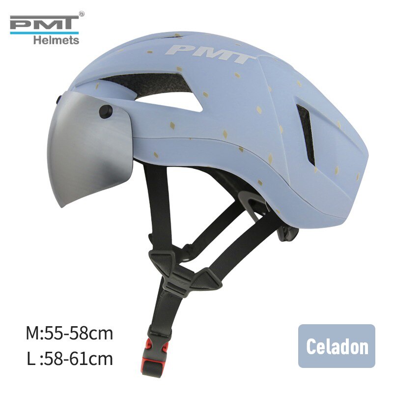 Santic PMT – casque de sécurité pour moto, ultraléger, pour cyclisme en plein air, lentille amovible, pare-soleil pour vélo de route en montagne: RS-01G / M