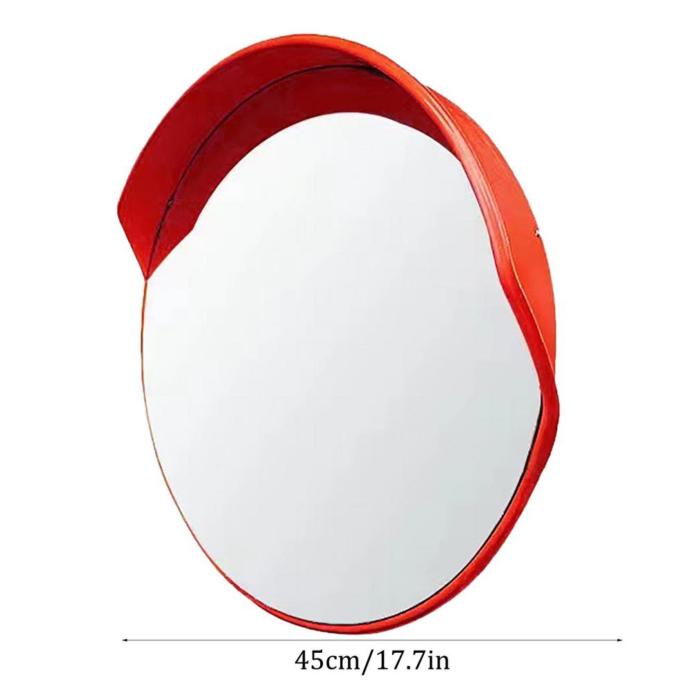 Espejo convexo de gran angular para garaje, espejo de tráfico antiimpacto de 17,7 cm, vista clara 360D, Soporte de Seguridad, 1 unidad: Beige