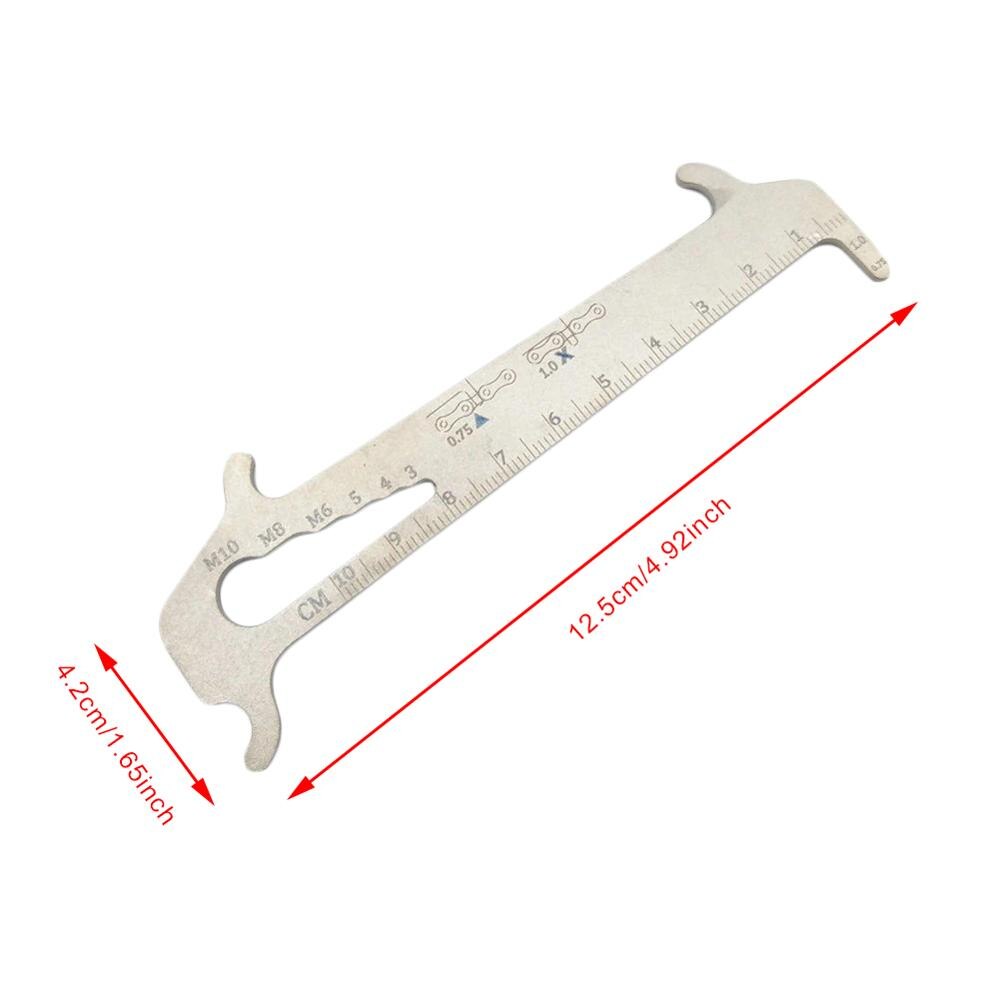 Mountain Bike Chain Measuring Indicator Caliper Wear Measuring Instrument Measuring Chain Caliper Detection Tool Bike Chain: Default Title